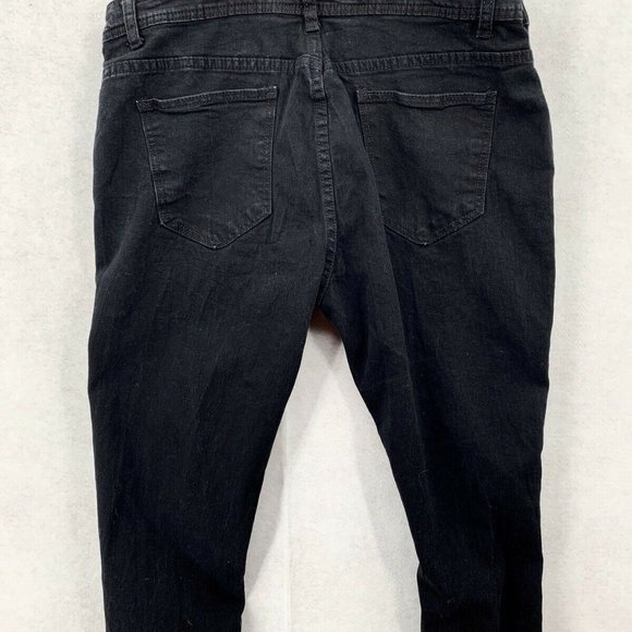 Women's Distressed Skinny Overalls - Picture 4 of 10